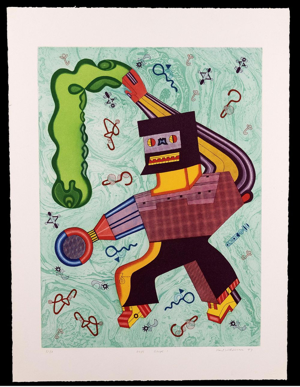 Lot 240: Karl Wirsum (American, 1939-2021) 'Oops Goops' Etching and Aquatint