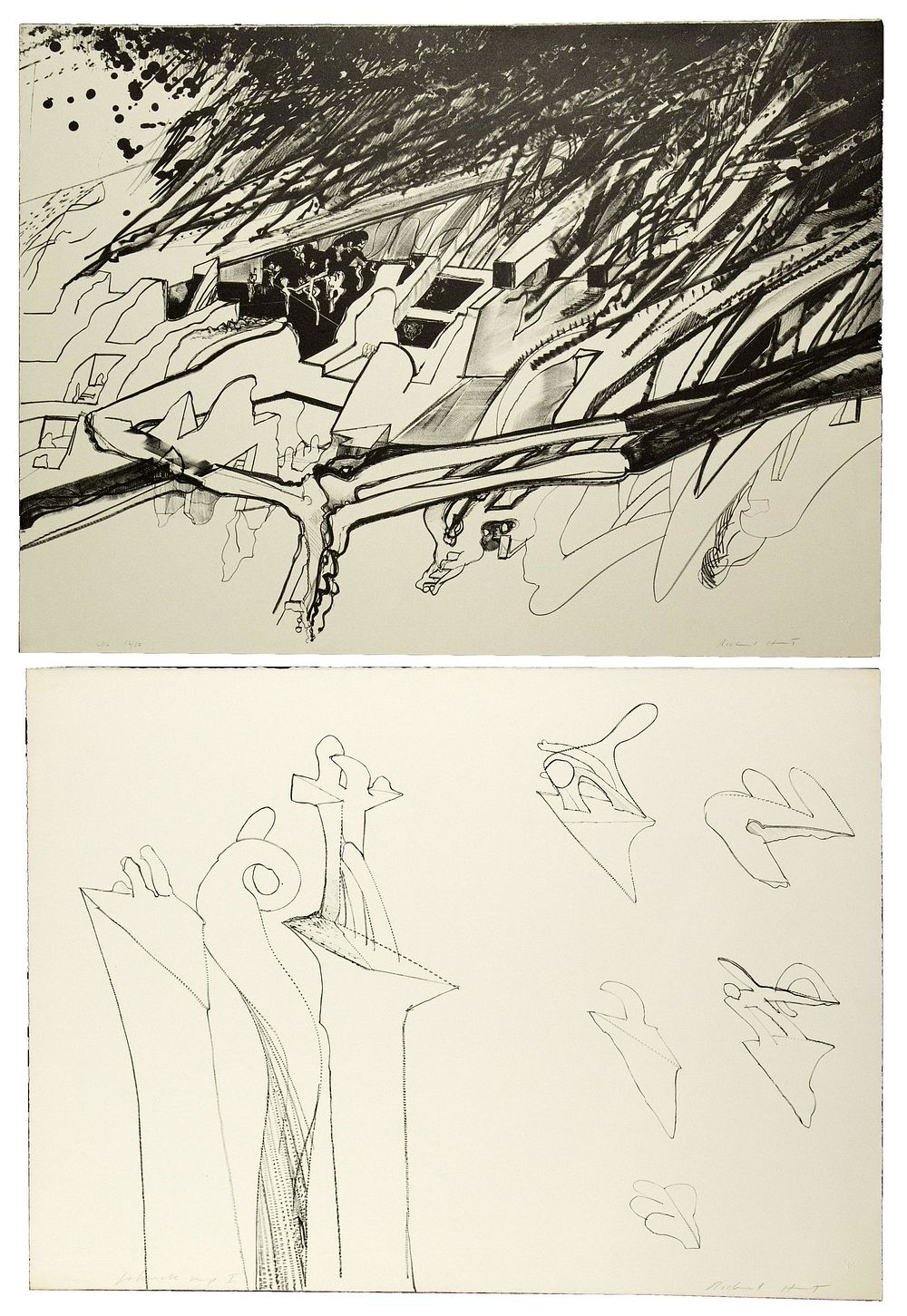 Lot 251: Richard Hunt (American, b.1935) Lithographs