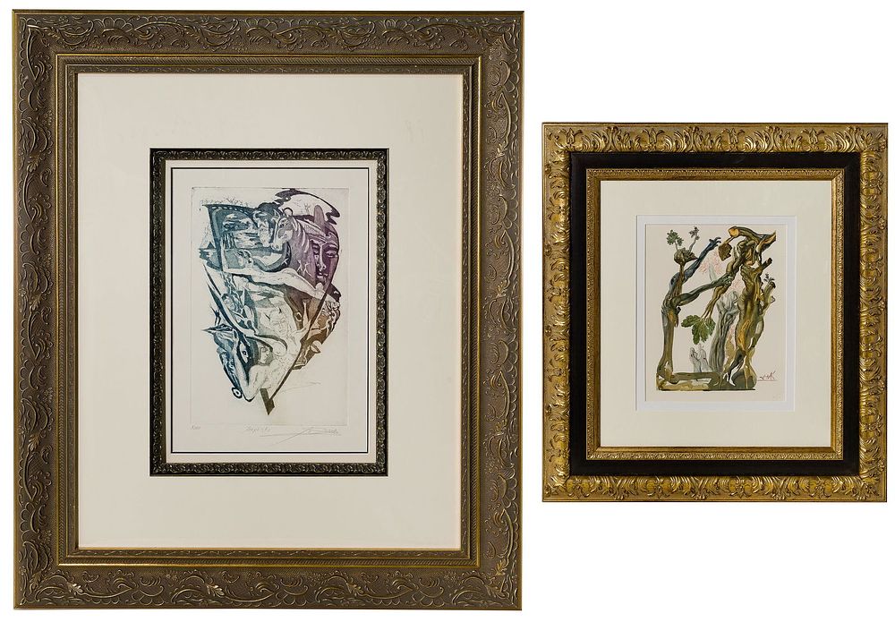 Lot 256: (After) Salvador Dali (Spanish, 1904-1989) Woodcut and Alfred Gockel (German, b.1952) Etching with A