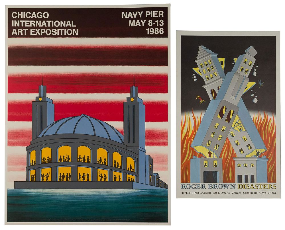 Lot 339: Roger Brown (American, 1941-1997) Signed Posters