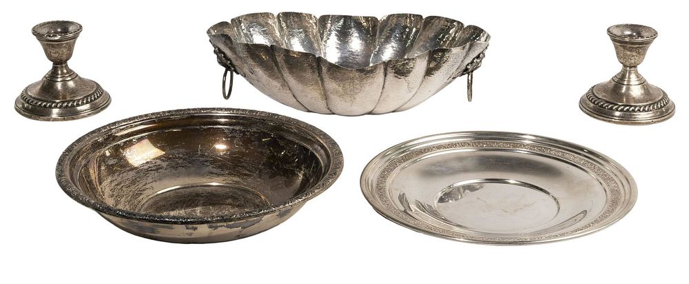 Lot 351: Sterling Silver and Coin Silver (900) Hollowware Assortment
