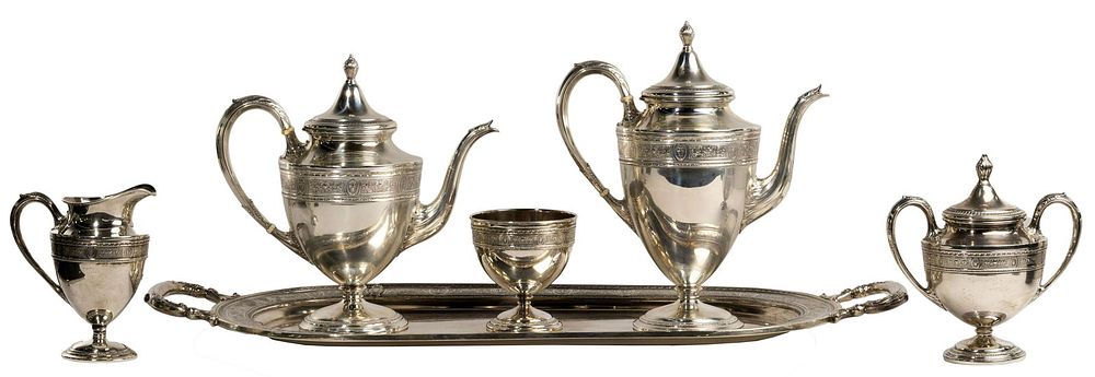 Lot 357: International 'Wedgwood' Sterling Silver Beverage Service