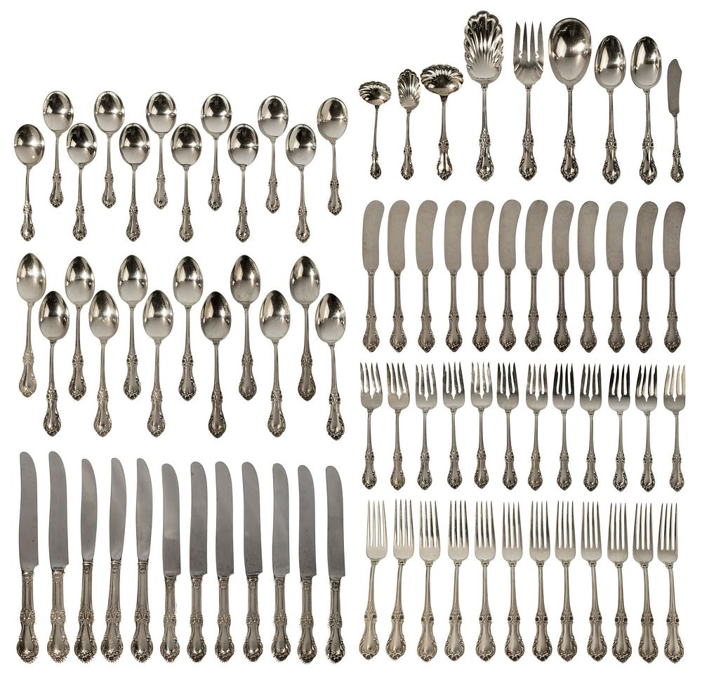 Lot 359: International 'Wild Rose' Sterling Silver Flatware