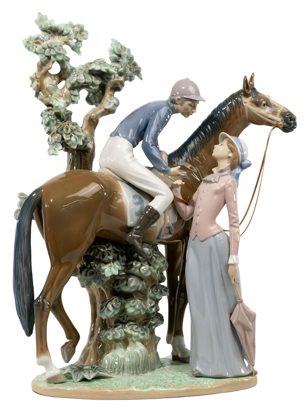 Lot 392: Lladro #5036 'Jockey with Lass' Figurine
