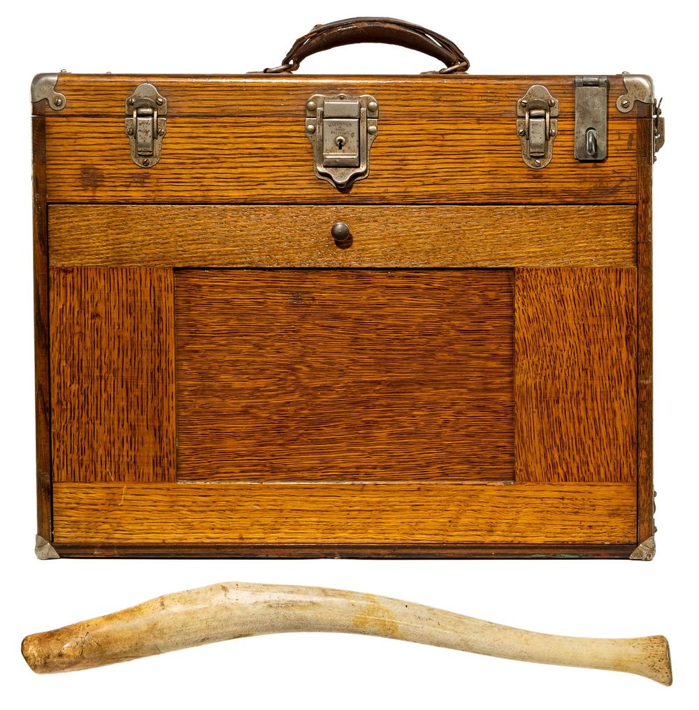 Lot 421: H. Gerstner and Sons Machinist Case with Fossils and Baculum