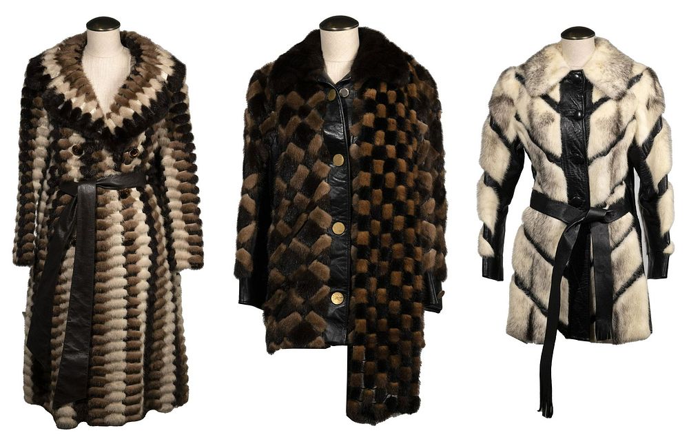Lot 427: Mink Fur and Leather Coat Assortment