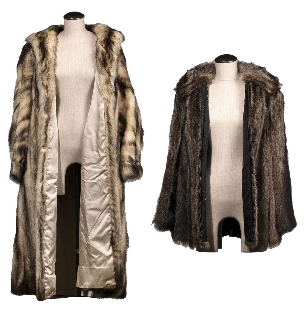 Lot 428: Fitch and Raccoon Fur Coats