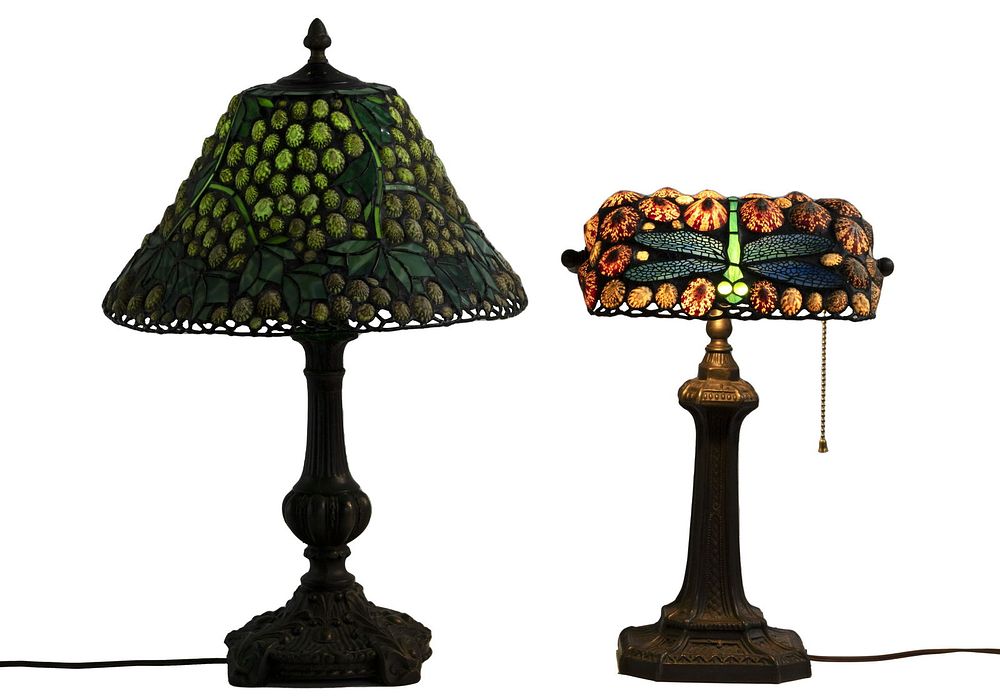 Lot 454: Richard Hoosin Shell and Glass Lamps