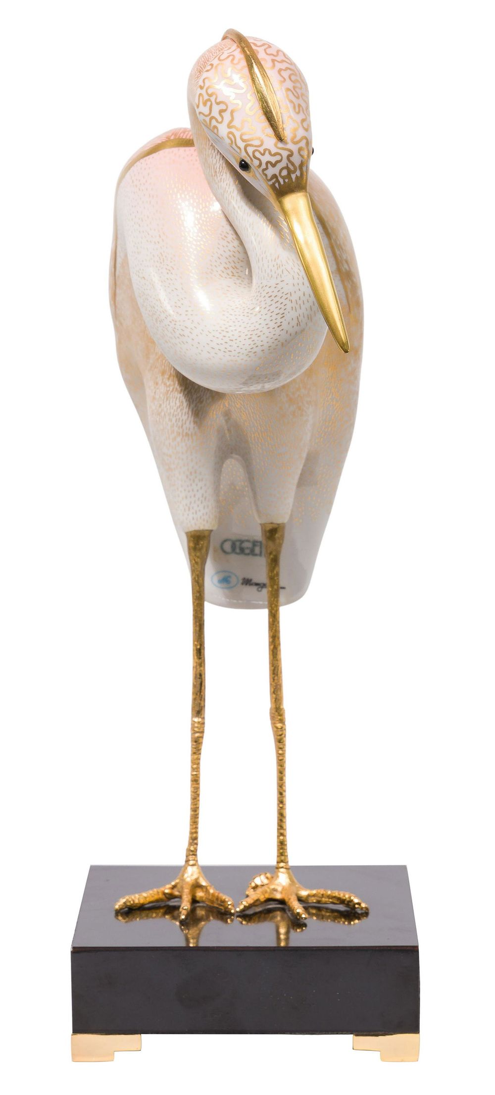Lot 477: Giulia Mangani for Oggetti Porcelain Heron Statuette