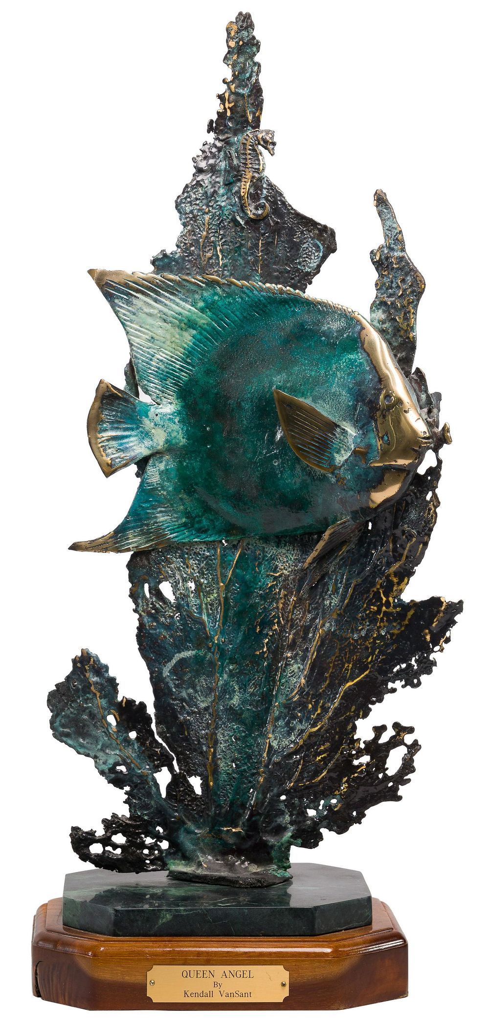 Lot 482: Kendall Van Sant (American, 20th / 21st Century) 'Queen Angel' Patinated Bronze Sculpture