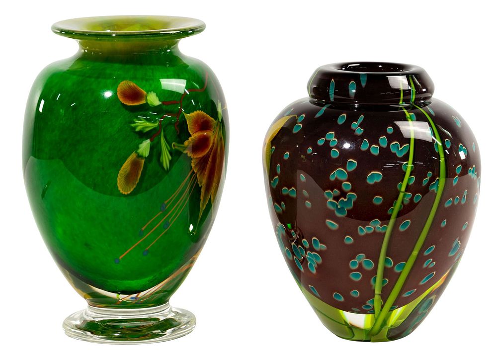 Lot 488: Mayauel Ward Art Glass Vases