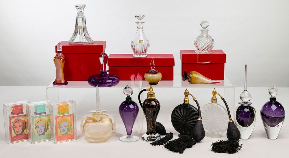 Lot 490: Art Glass Perfume Bottle Assortment