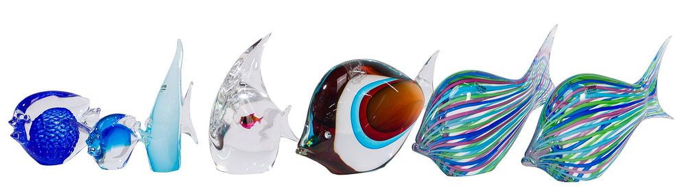 Lot 494: Murano Art Glass Fish Assortment