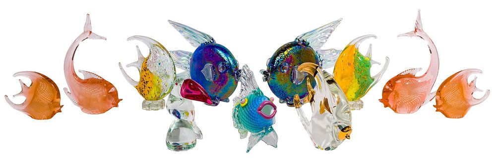 Lot 495: Murano Style Art Glass Animal Assortment