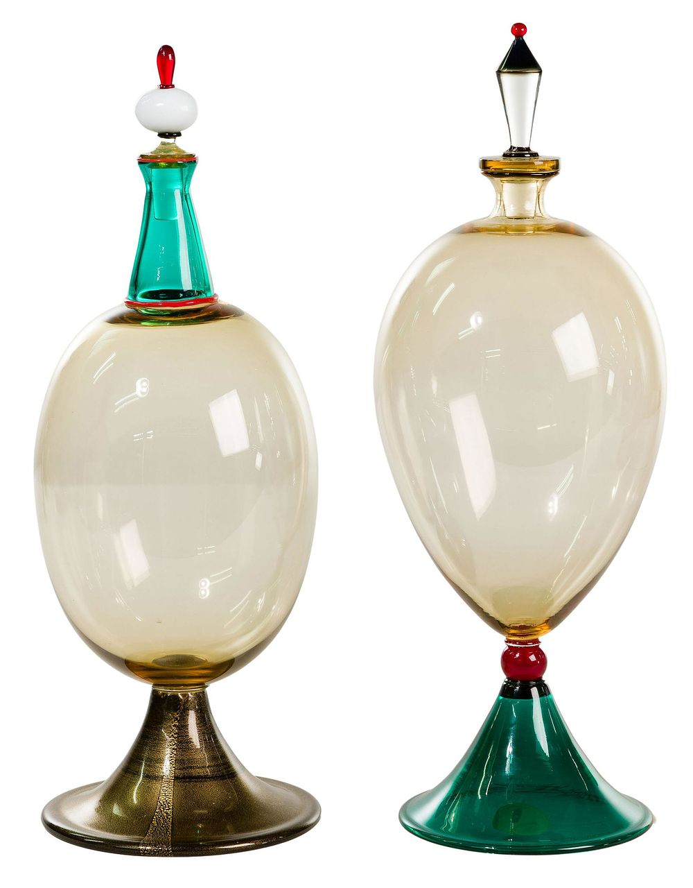 Lot 504: Yoichi Ohira Murano Art Glass Decanters