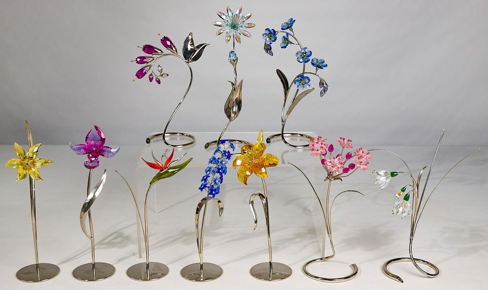 Lot 521: Swarovski Crystal Flower Assortment