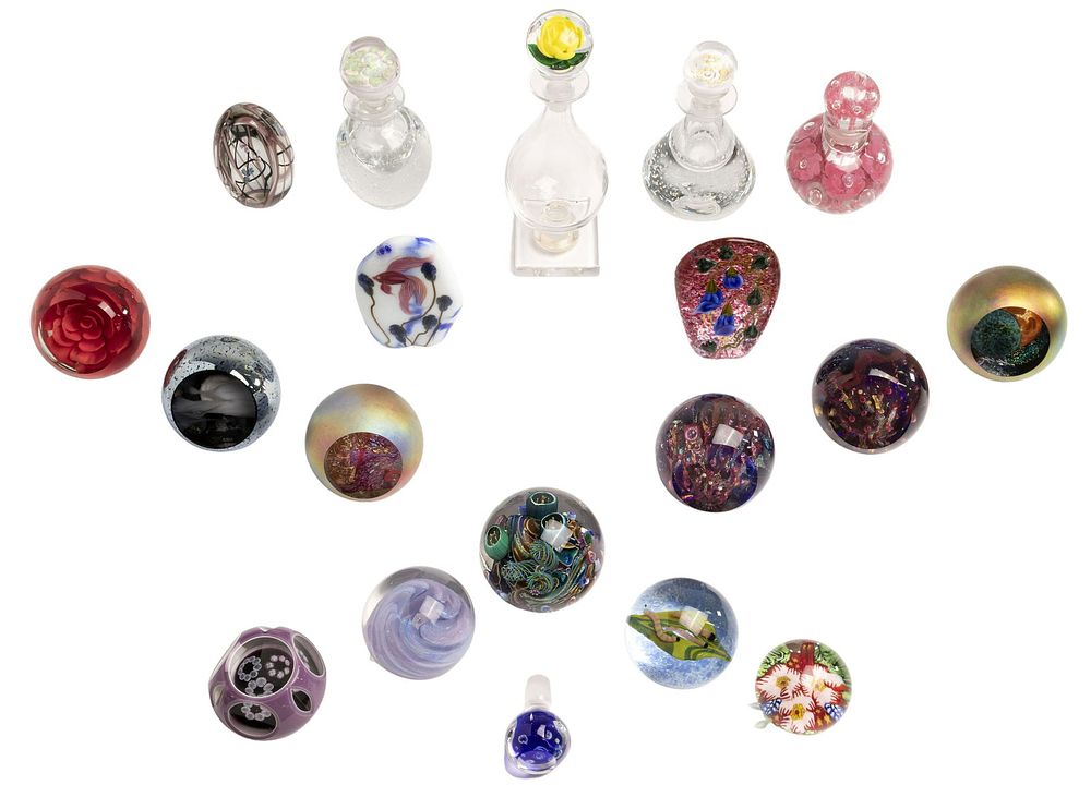 Lot 530: Paperweight and Bottle Assortment