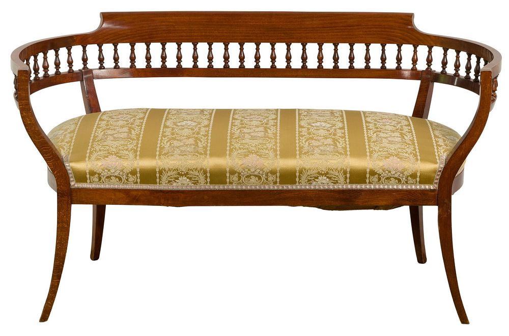 Lot 576: Mahogany Bench