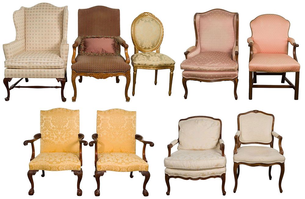 Lot 582: Upholstered Chair Assortment