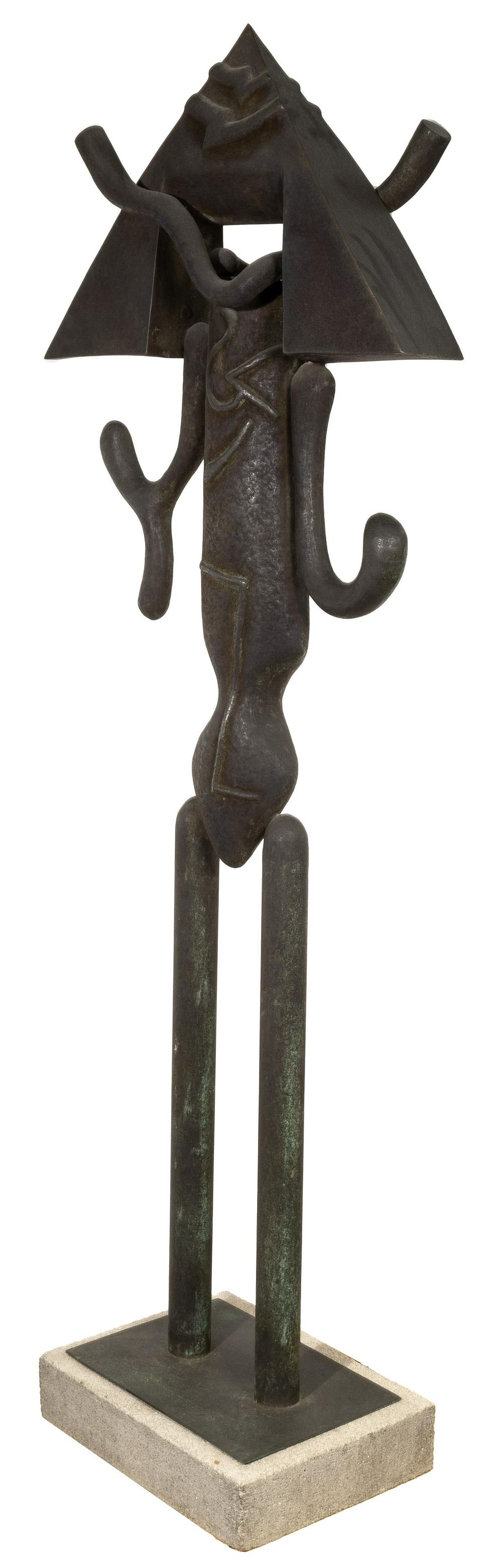 Lot 180: Harold Balazs (American, 1928-2017) Modernist Patinated Metal Sculpture