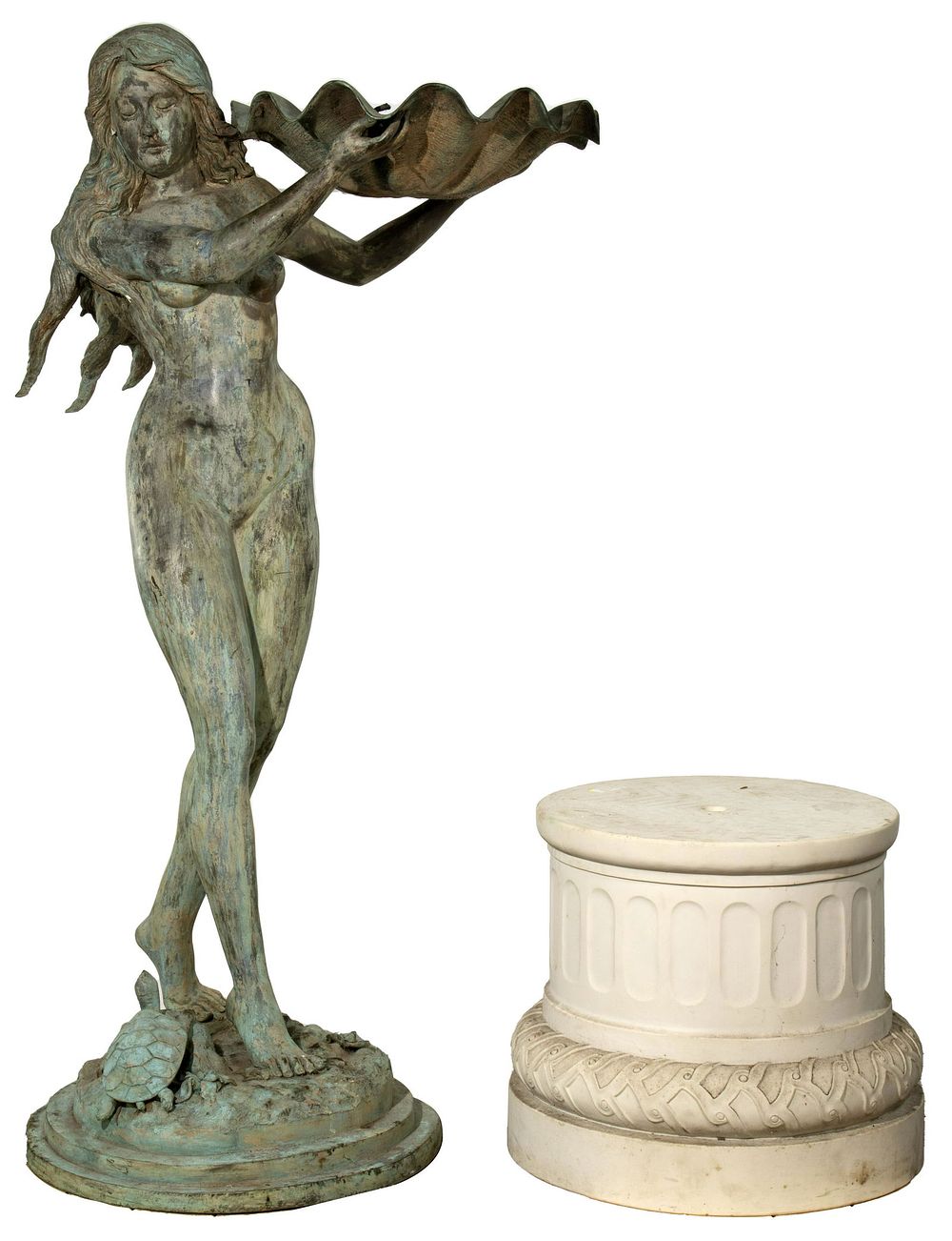 Lot 187: Unknown Artist (American, 20th Century) Cast Bronze Garden Fountain