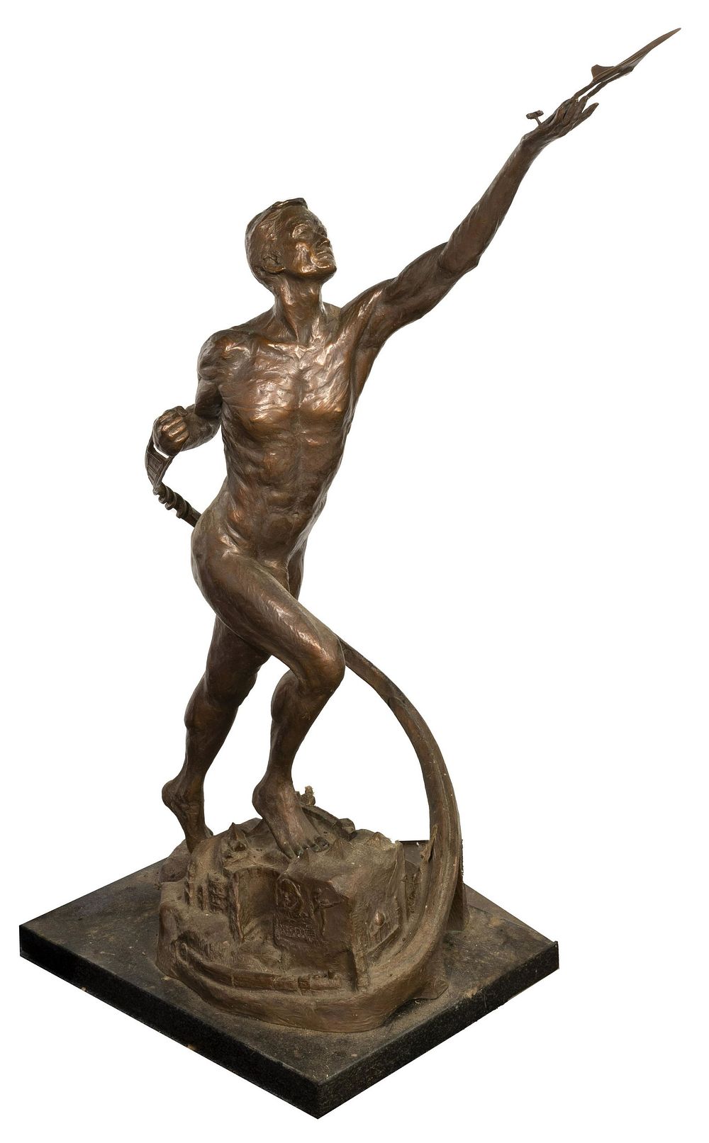 Lot 199: Victor Issa (American, b.1954) 'Power of Thought' Bronze Sculpture