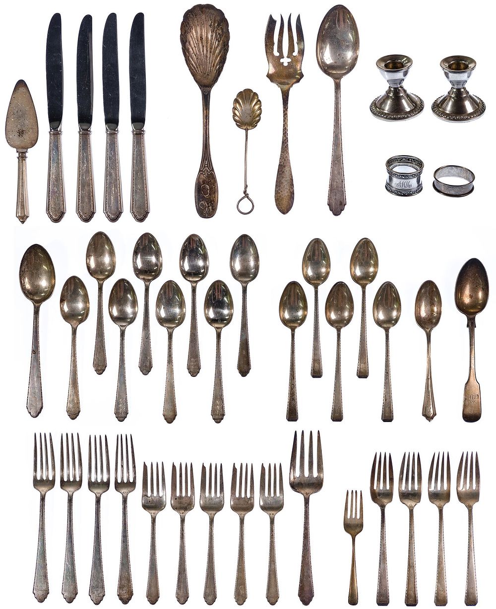 Lot 222: Sterling Silver Flatware Assortment