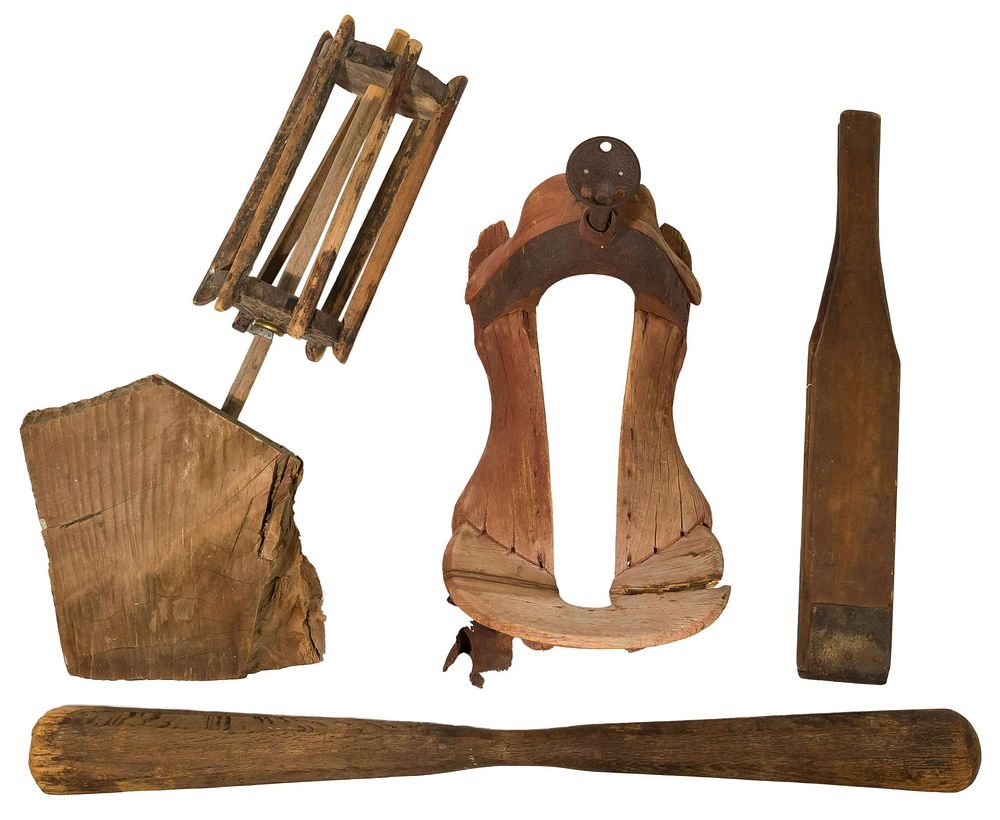 Lot 296: Carved Wood Object Assortment