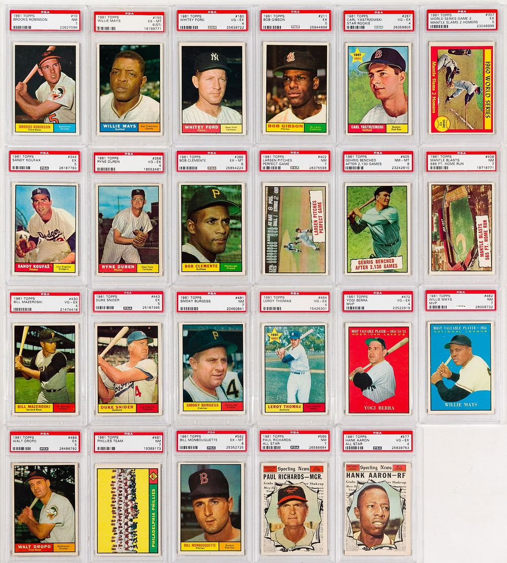 Lot 333: 1961 Topps Baseball PSA Assortment