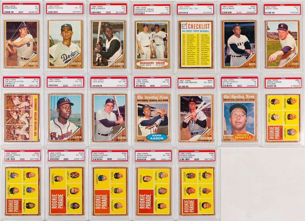 Lot 335: 1962 Topps Baseball PSA Assortment