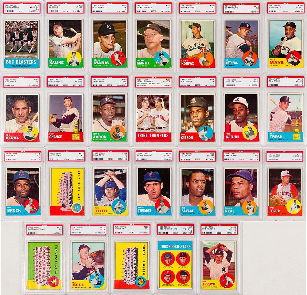 Lot 337: 1963 Topps Baseball PSA Assortment