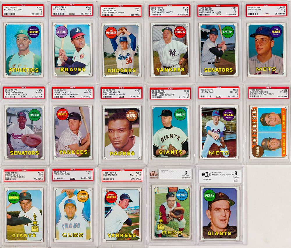 Lot 347: 1969 Topps Baseball PSA Assortment