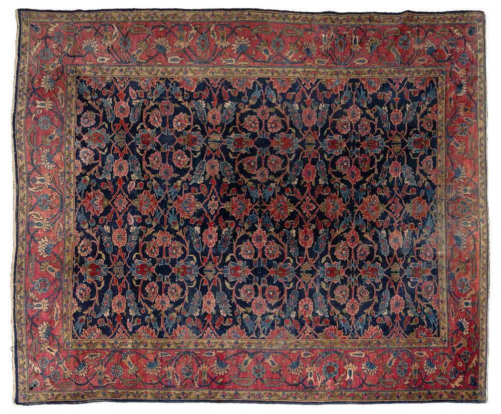 Lot 377: Kashan Style Wool Rug