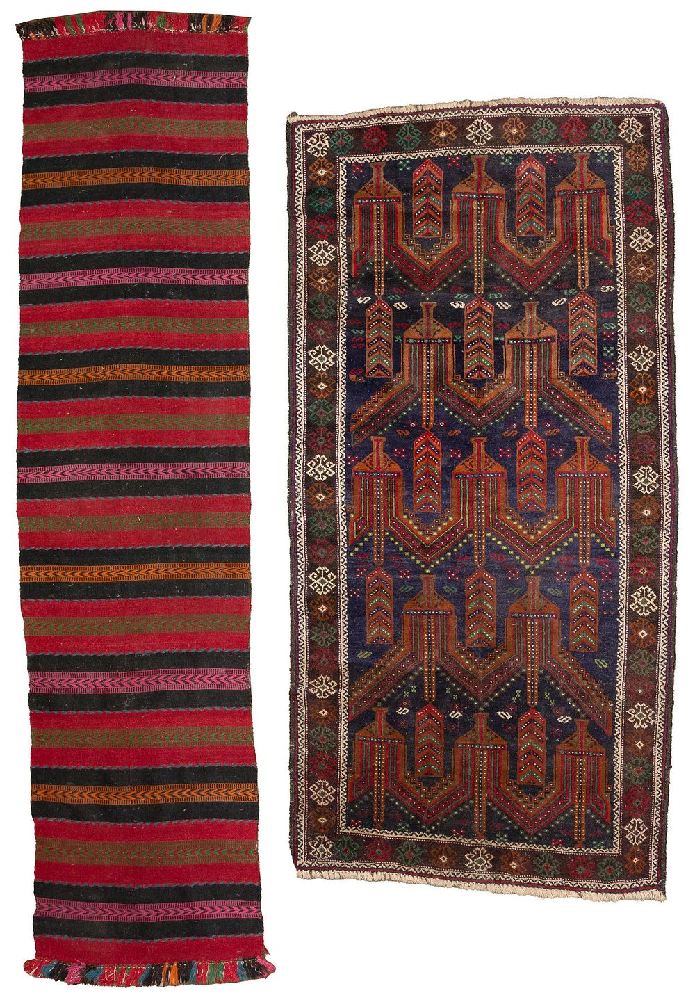 Lot 379: Kilim Wool Runner Rugs