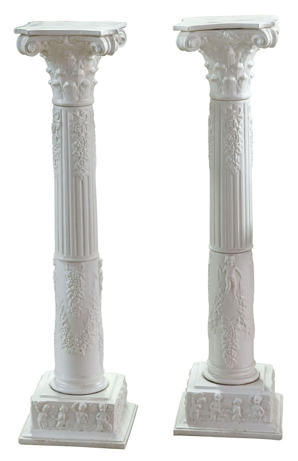 Lot 435: White Porcelain Pedestals