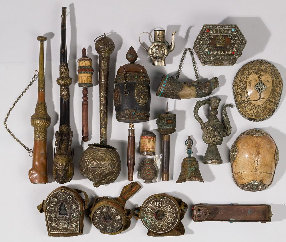 Lot 153: Tibetan Ritual and Metal Assortment