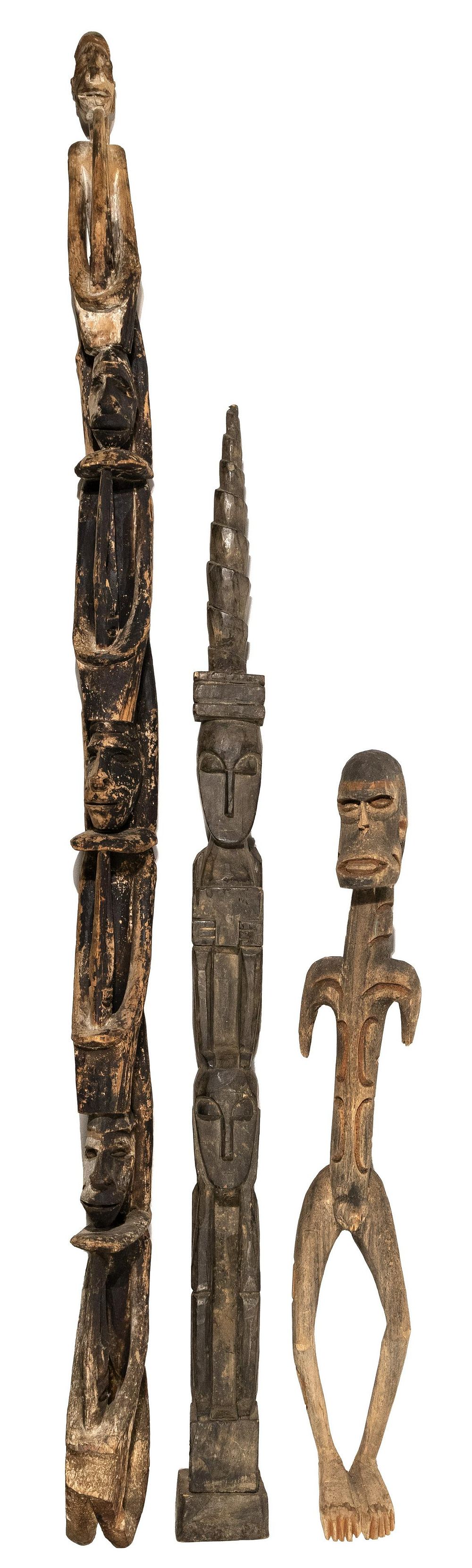 Lot 166: Southeast Asian and Oceanic Carved Wood Figurine Assortment