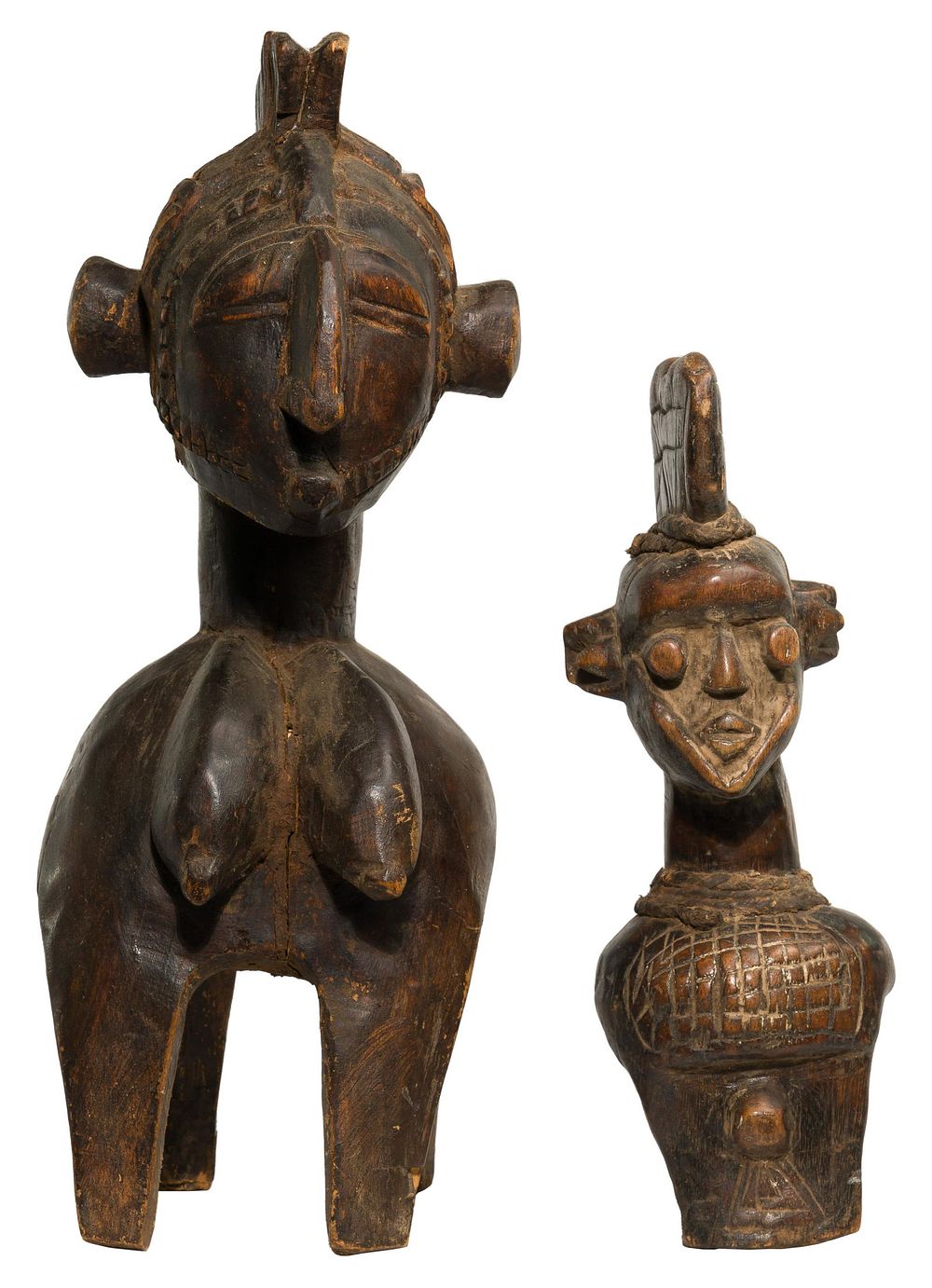 Lot 215: African Carved Wood Baga Mask and Altar Piece