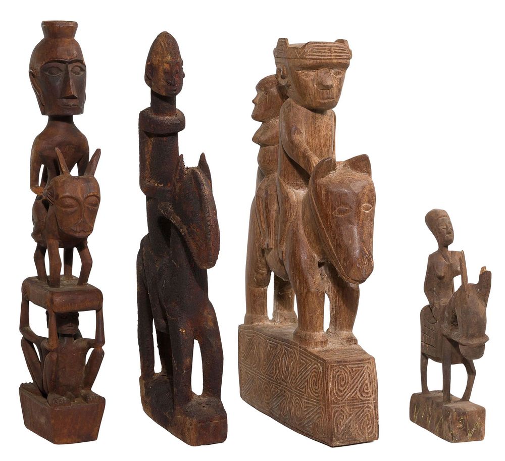 Lot 234: African Carved Wood Figurine Assortment