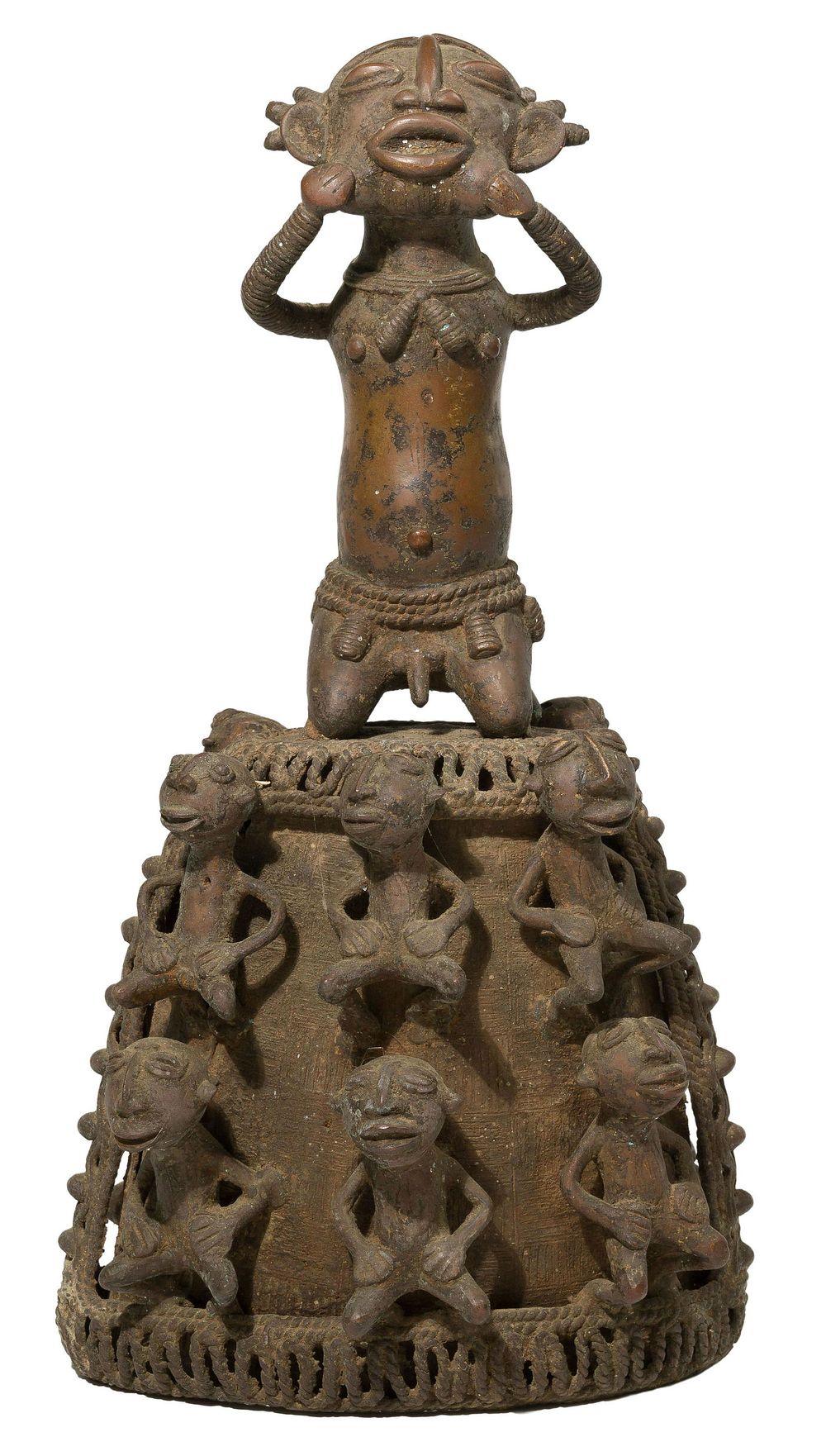 Lot 239: African Chieftain Brass Helmet