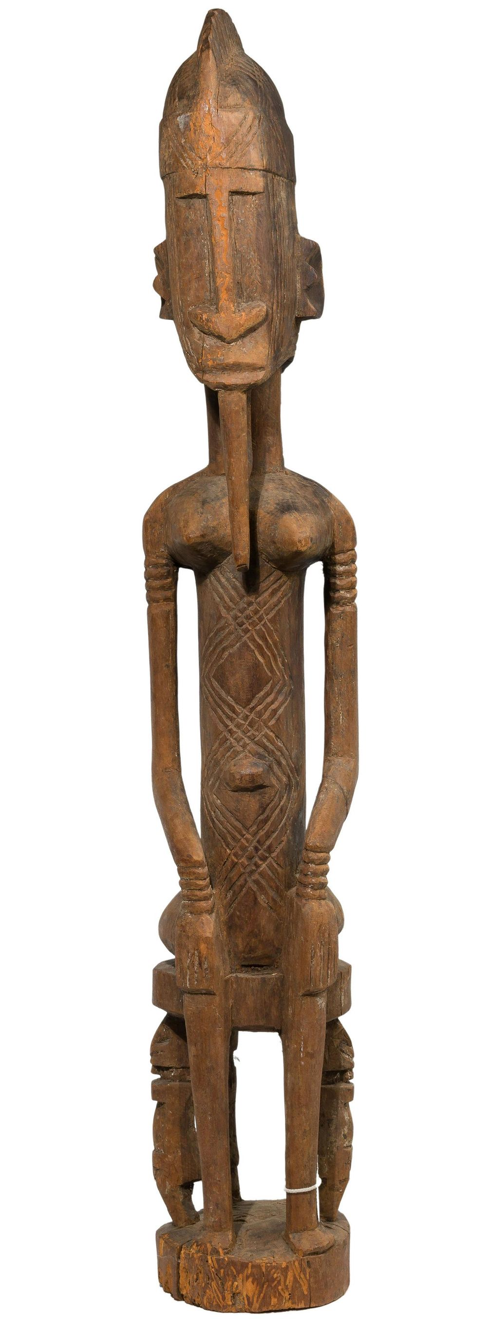 Lot 245: African Dogon Carved Wood Female Figure