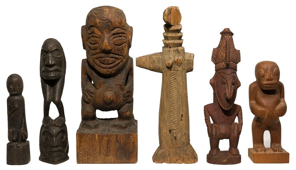 Lot 306: Oceanic Carved Wood Figure Assortment