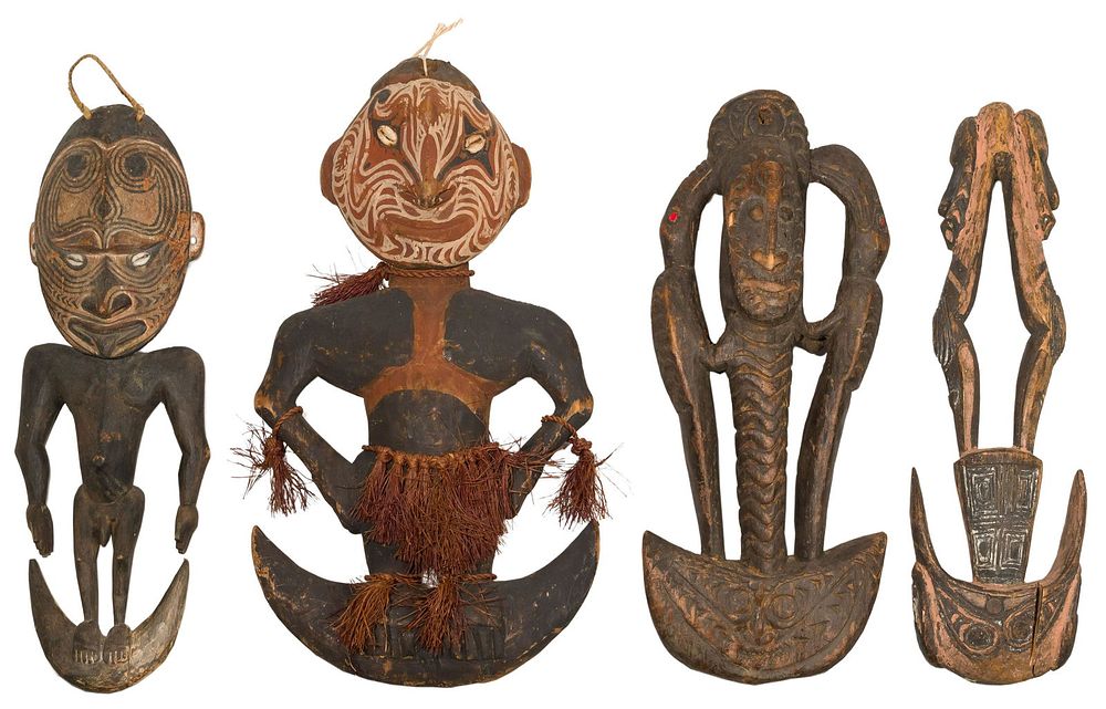 Lot 308: Oceanic Carved Wood Figurine Assortment