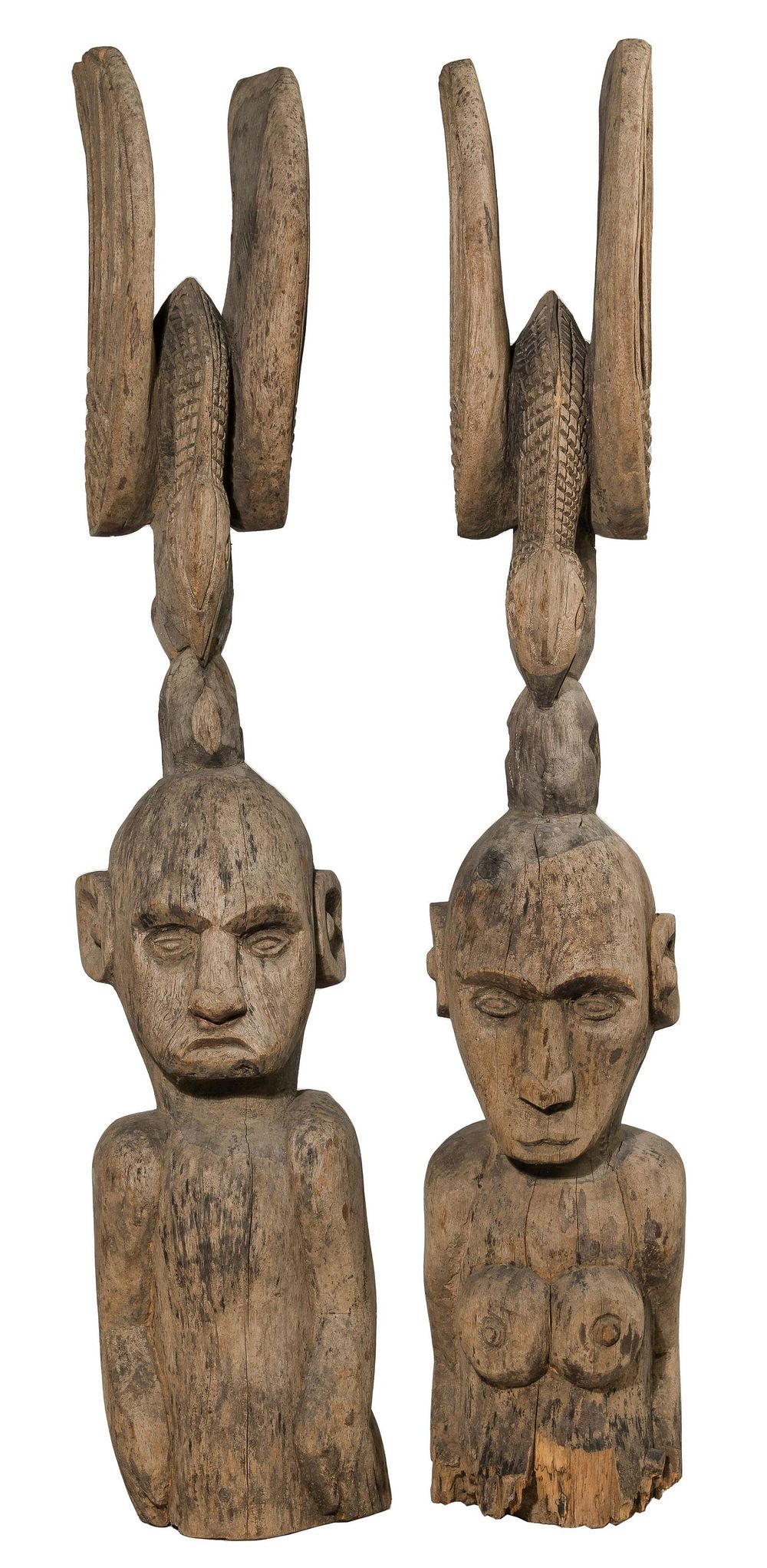 Lot 323: Papua New Guinea Carved Wood Figures
