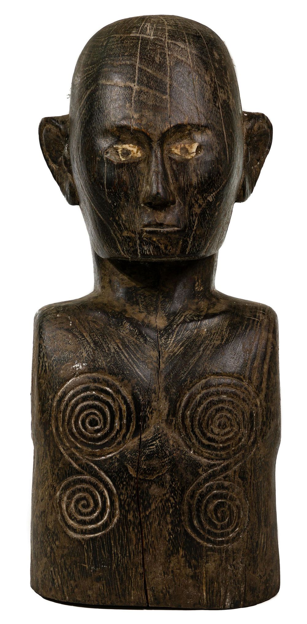 Lot 340: Polynesian Deity Carved Wood Bust