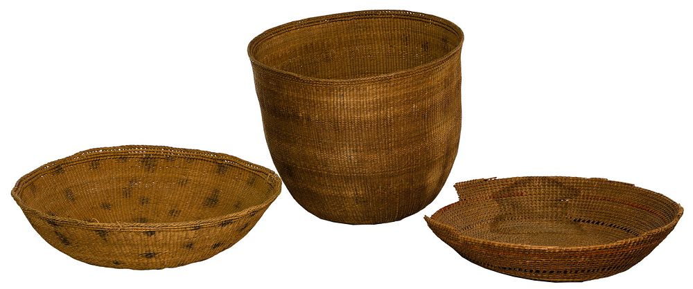 Lot 345: Havasupai Apache and Yonamami Basket Assortment