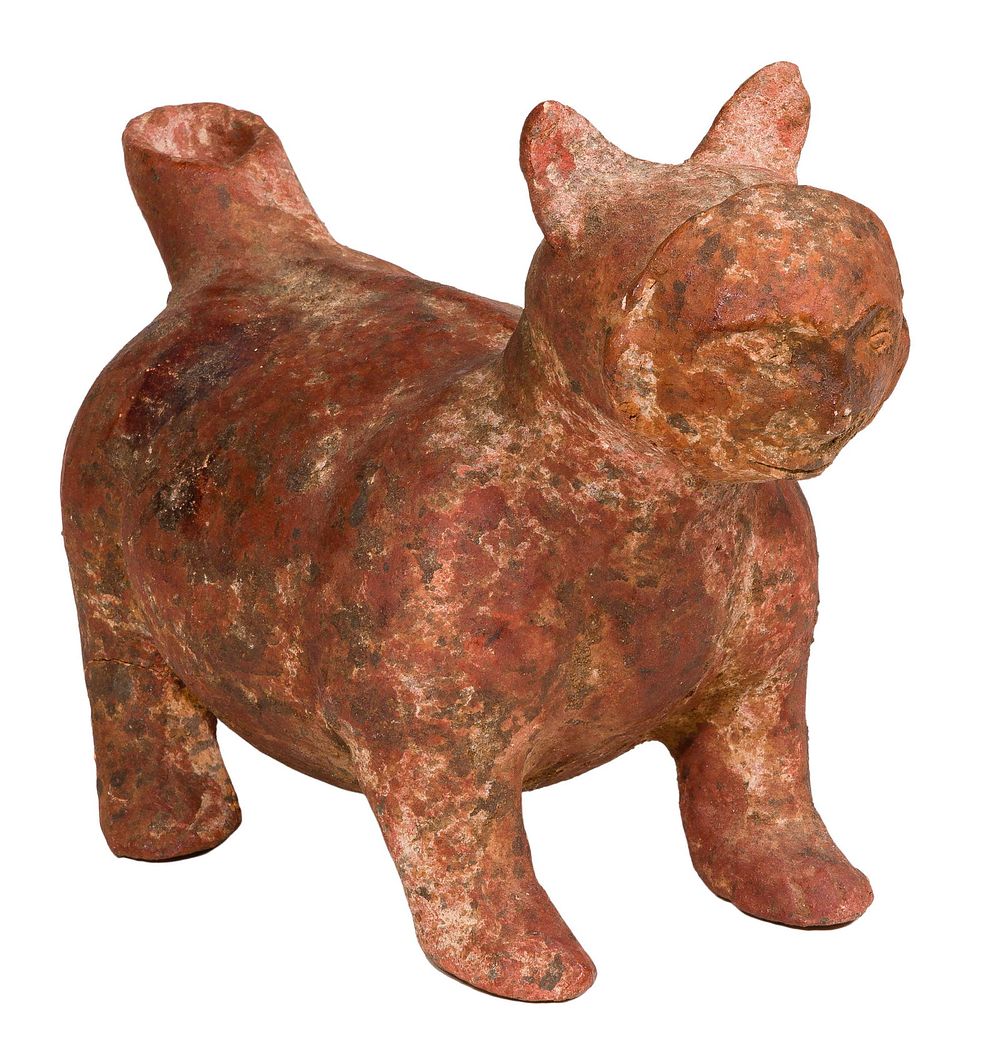 Lot 476: Pre-Columbian Colima Pottery Masked Dog Vessel