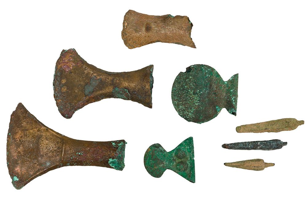 Lot 477: Pre-Columbian Copper Tool and Ornament Assortment
