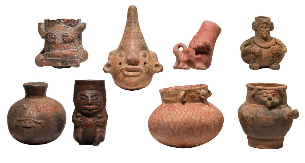 Lot 480: Pre-Columbian Figural Vessel Assortment