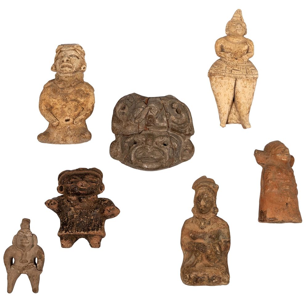 Lot 496: Pre-Columbian Mayan Figurine Assortment